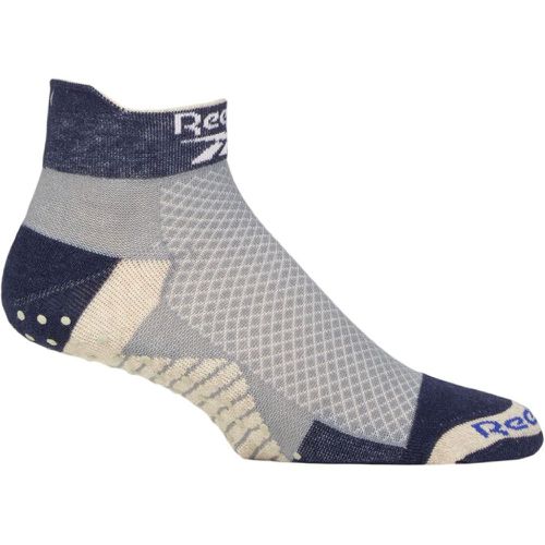 Mens and Ladies 1 Pair Reebok Technical Cotton Ankle Technical Yoga Socks Navy / Grey 4.5-6 UK - SockShop - Modalova