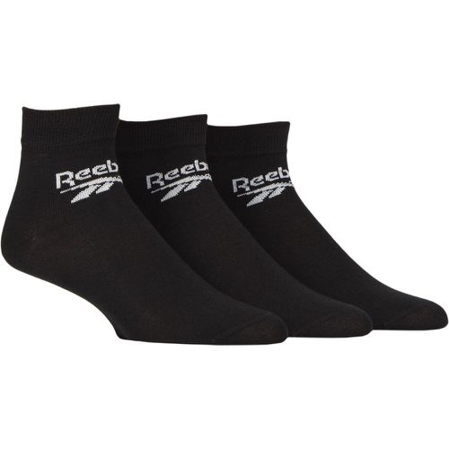 Mens and Ladies 3 Pair Core Cotton Ankle Socks 4.5-6 UK - Reebok - Modalova