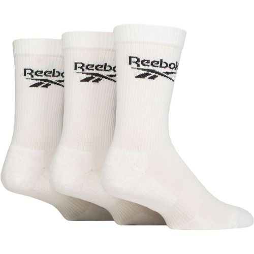 Mens and Women's 3 Pair Core Ribbed Cotton Crew Socks 6.5-8 UK - Reebok - Modalova