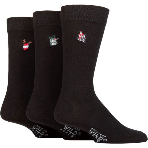 Mens 3 Pair SOCKSHOP Embroidered Socks Christmas UK 7-11 - Wildfeet - Modalova