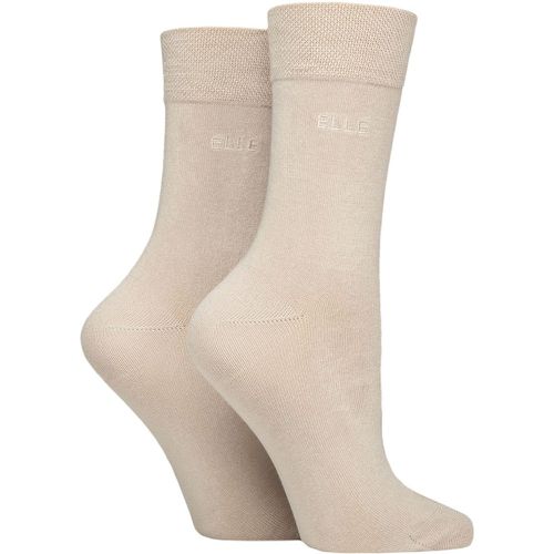 Pair Neutrals Plain Bamboo Fibre Socks Ladies 4-8 Ladies - Elle - Modalova