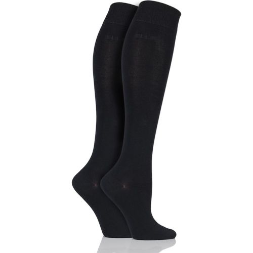 Pair Plain Bamboo Knee Highs Ladies 4-8 Ladies - Elle - Modalova