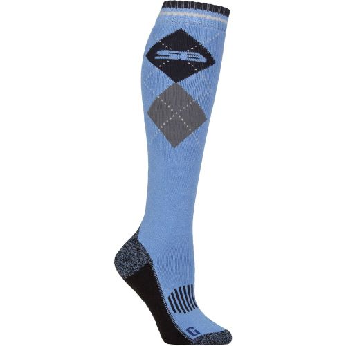 Women's 1 Pair BlueGuard Patterdale Plain Patterned and Argyle Cotton Long Leg Equestrian Socks Argyle Navy / 4-8 - Storm Bloc - Modalova