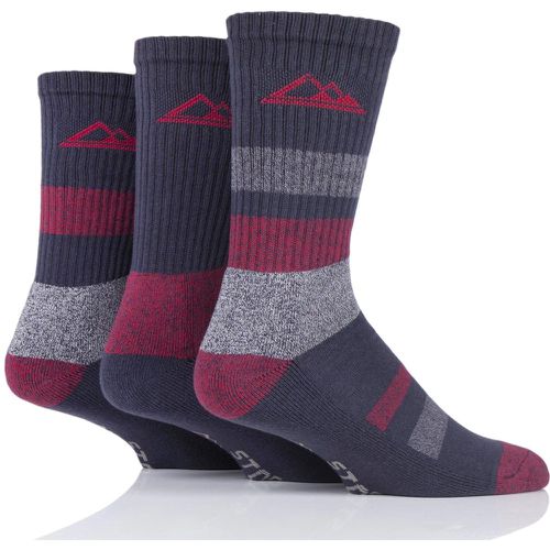 Pair Charcoal / Berry Striped Boot Socks Men's 6-11 Mens - Storm Bloc - Modalova