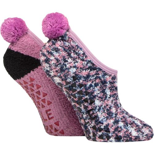 Women's 2 Pair Cosy Mary Jane Socks Smokey 4-8 - Elle - Modalova