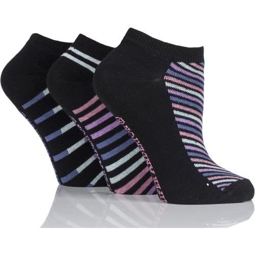 Pair Stripe Patterned Cotton Trainer Socks Ladies 4-8 Ladies - Jennifer Anderton - Modalova
