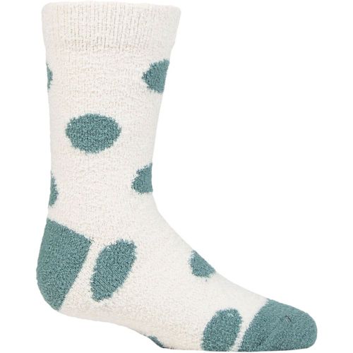 Kids 1 Pair Sammie Stripe and Spot Recycled Polyester Fluffy Socks Stone 7-9 Years - Thought - Modalova
