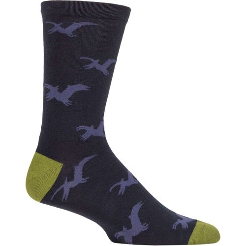 Mens 1 Pair Dinosaur Organic Cotton Socks Dark Navy 7-11 Mens - Thought - Modalova