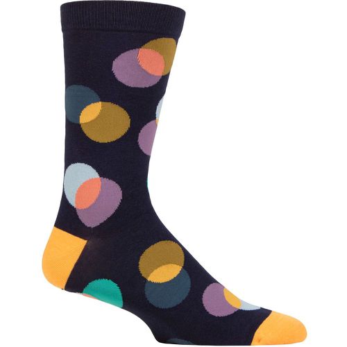 Mens 1 Pair Organic Cotton Circle Dots Socks Indigo 7-11 Mens - Thought - Modalova