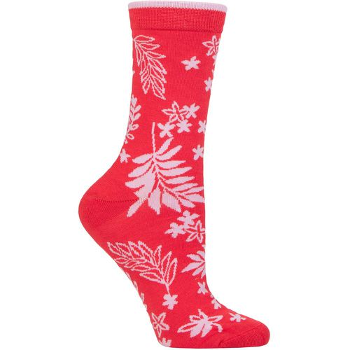 Women's 1 Pair Bamboo and Organic Cotton Floral Socks 4-7 Ladies - Thought - Modalova