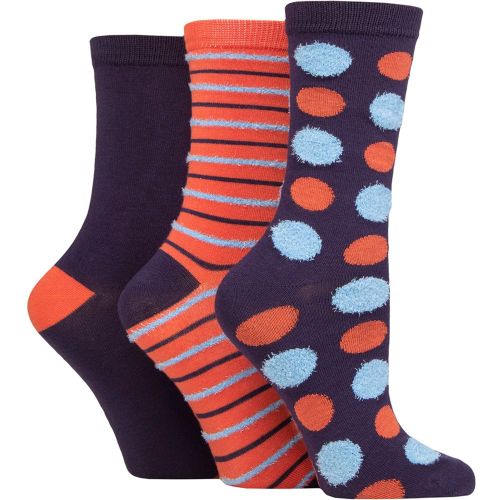 In super-soft silky and smooth bamboo with oh-so touchable ‘feather yarn’ polka dots and striped bands, this multipack of Elle Spotty and Stripe F - TA157NR - Modalova