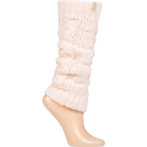 Women's 1 Pair Chunky Cable Knit Leg Warmers Ballet One Size - Elle - Modalova