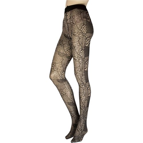 Ladies 1 Pair Thyme All Over Animal Print Tights Rope Large - Trasparenze - Modalova