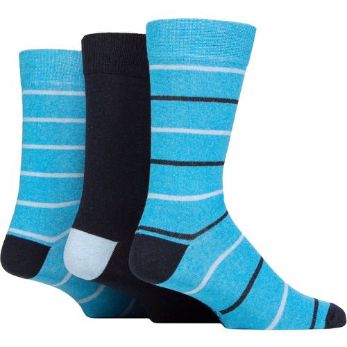 Mens 3 Pair SOCKSHOP 100% Recycled Cotton Thin Stripe Patterned Socks Thin Stripes / Navy 7-11 - TORE - Modalova
