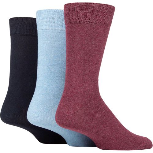 Mens 3 Pair SOCKSHOP 100% Recycled Plain Cotton Socks Pink / Blues 7-11 Mens - TORE - Modalova