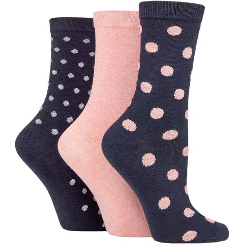 Ladies 3 Pair SOCKSHOP 100% Recycled Spots Cotton Socks Navy 4-8 Ladies - TORE - Modalova