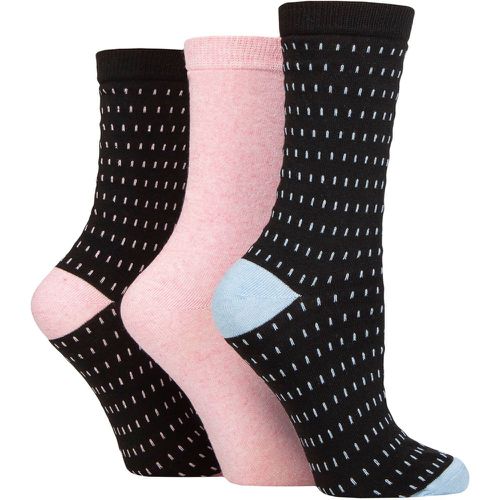 Women's 3 Pair SOCKSHOP 100% Recycled Cotton Dash Patterned Socks Small Dash Black 4-8 - TORE - Modalova