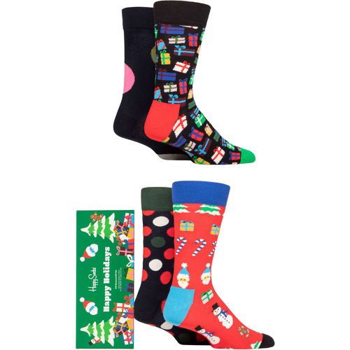 Mens and Ladies 4 Pair Gift Bonanza Gift Boxed Socks Multi 7.5-11.5 Unisex - Happy Socks - Modalova