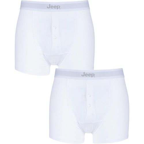 Pack Cotton Plain Fitted Button Front Trunk Boxer Shorts Men's Small - Jeep - Modalova