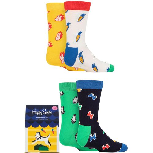 Boys and Girls 4 Pair Gift Boxed Pets Socks Mix 2-3 Years - Happy Socks - Modalova