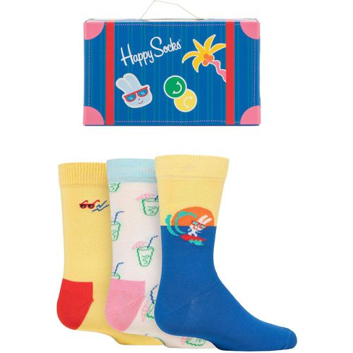 Boys and Girls 3 Pair Gift Boxed Travel Socks Mix 7-9 Years - Happy Socks - Modalova