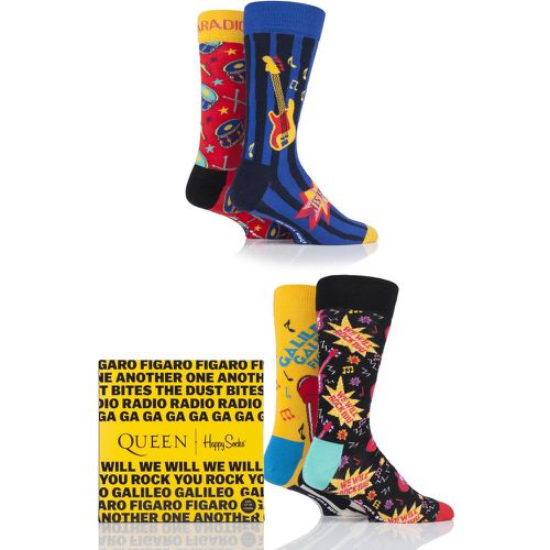 Pair Queen 'We Will Sock You' Gift Boxed Socks Unisex 4-7 Unisex - Happy Socks - Modalova