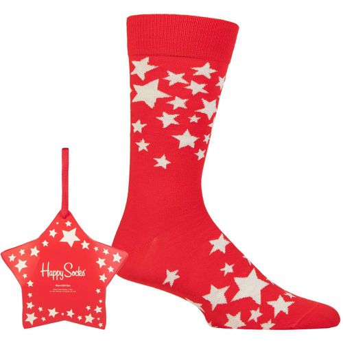 Mens and Ladies 1 Pair Stars Gift Boxed Socks Multi 4-7 Unisex - Happy Socks - Modalova