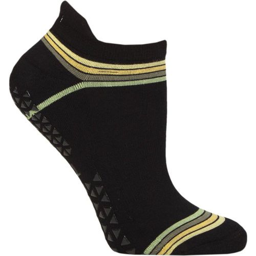 Women's 1 Pair Savvy Organic Cotton Low Rise Yoga Socks with Grip Ebony Vibe 3-5.5 Ladies - Tavi Noir - Modalova