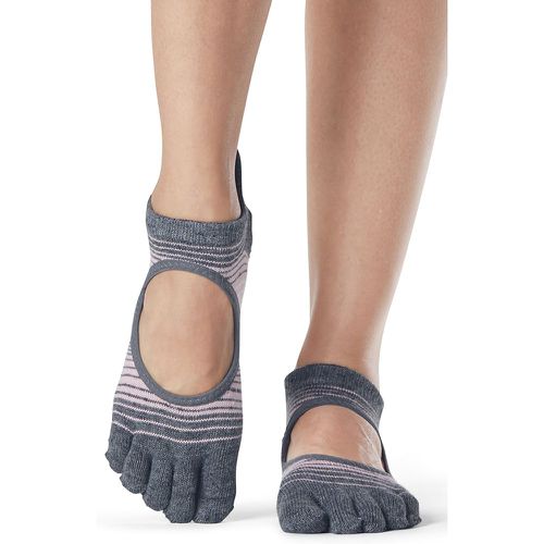 Women's 1 Pair Bellarina Full Toe Organic Cotton Open Front Yoga Socks Echo M - ToeSox - Modalova