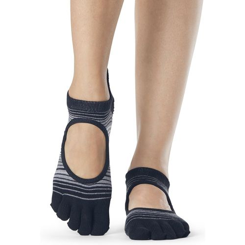 Ladies 1 Pair Bellarina Full Toe Organic Cotton Open Front Yoga Socks Static M - ToeSox - Modalova
