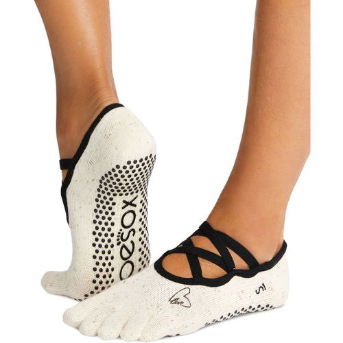 Ladies 1 Pair ToeSox Ballet Cross Full Toe Socks With Grip Coconuts For You 6-8.5 Ladies - SockShop - Modalova