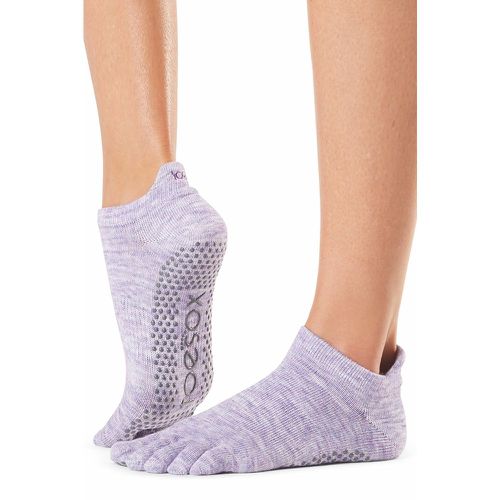 Ladies 1 Pair Full Toe Organic Cotton Low Rise Yoga Socks Heather M - ToeSox - Modalova