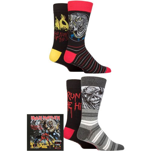 Iron Maiden 4 Pair Exclusive to The Number of the Beast Gift Boxed Cotton Socks Multi 4-8 Ladies - SockShop - Modalova