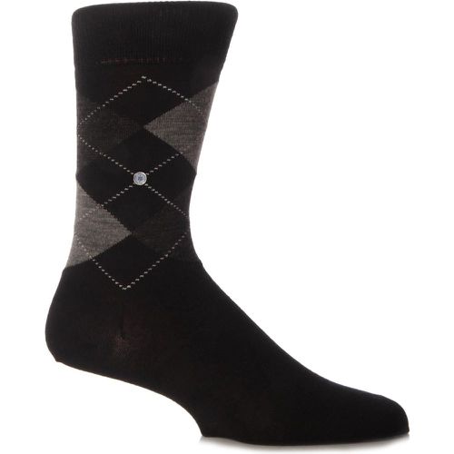 Pair / Grey Edinburgh Virgin Wool Argyle Socks Men's 6.5-11 Mens - Burlington - Modalova