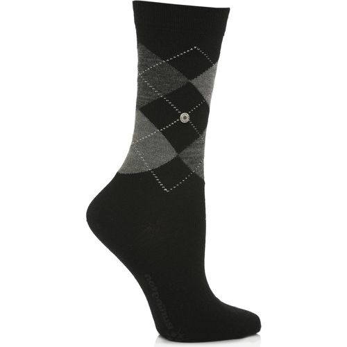 Pair / Grey Marylebone Argyle Wool Socks Ladies 3.5-7 Ladies - Burlington - Modalova