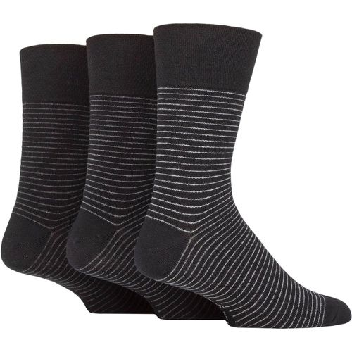 Mens 3 Pair Argyle Patterned and Striped Socks Stripe 6-11 - Gentle Grip - Modalova