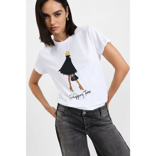 T-shirt stampata con maniche corte - Please - Modalova