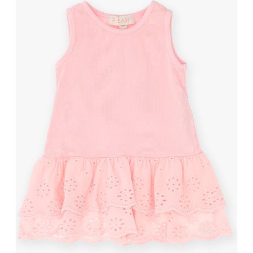 Mini abito baby smanicato monocolour con gonna in pizzo - Please - Modalova