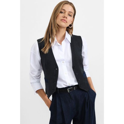 Gilet con dettagli a righe alternati - Please - Modalova