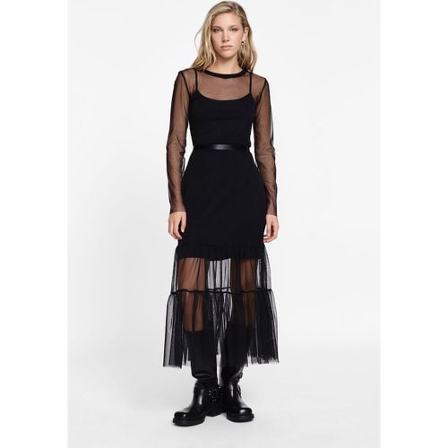 Abito lungo in tulle con balza - Please - Modalova