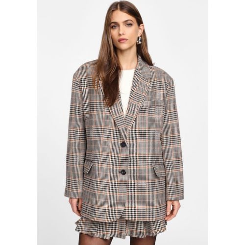 Blazer scozzese con bottoni e spalle imbottite - Please - Modalova