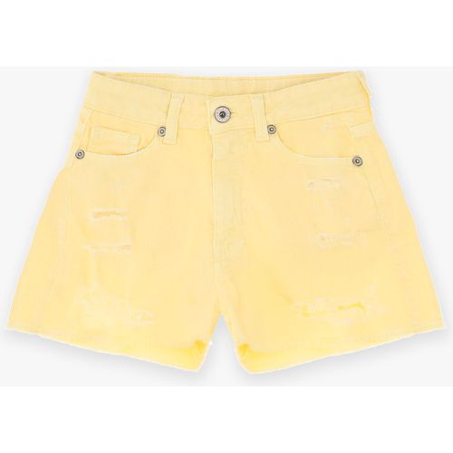 Shorts monocolour con tasche americane e abrasioni - Please - Modalova