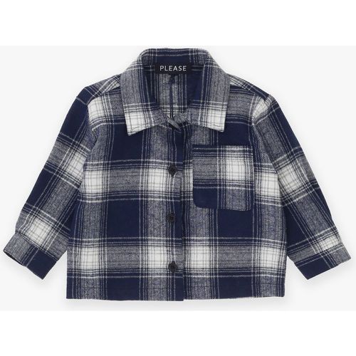 Camicia baby a quadri con taschino - Please - Modalova