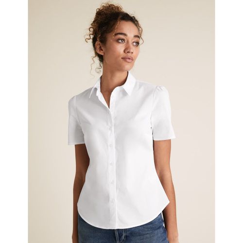 Cotton Puff Short Sleeve Shirt - Marks & Spencer - Modalova