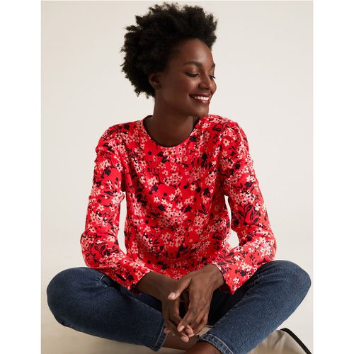 Floral Puff Sleeve Blouse red - Marks & Spencer - Modalova