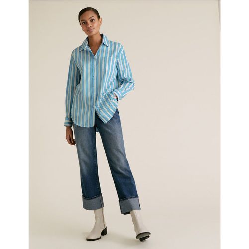 Pure Cotton Striped Oversized Shirt -coloured - Marks & Spencer - Modalova