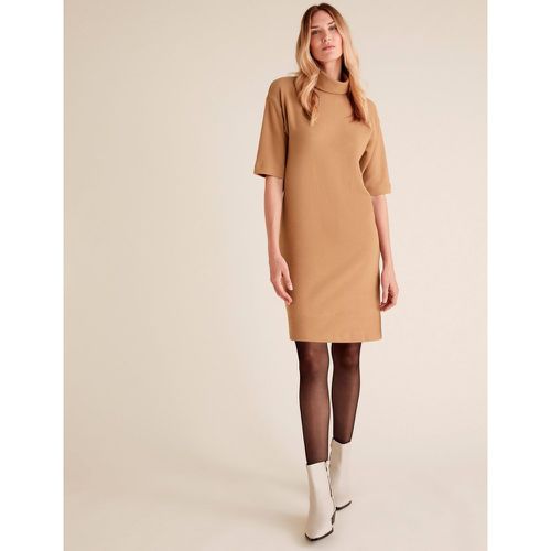 Cotton High Neck Mini T-Shirt Dress brown - Marks & Spencer - Modalova