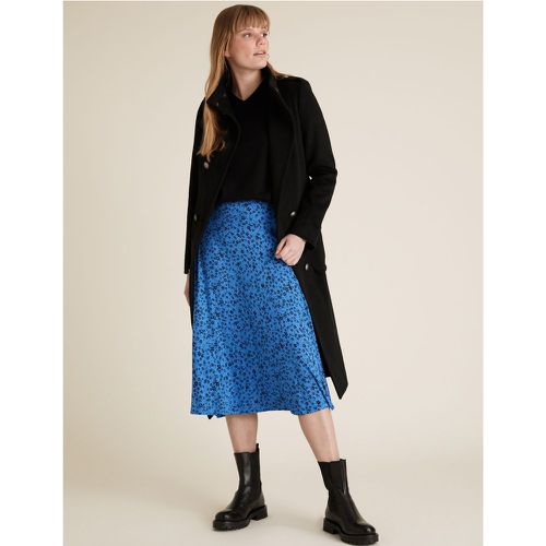 Jersey Ditsy Floral Midi Skater Skirt blue - Marks & Spencer - Modalova