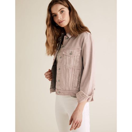 Petite Denim Jacket pink - Marks & Spencer - Modalova