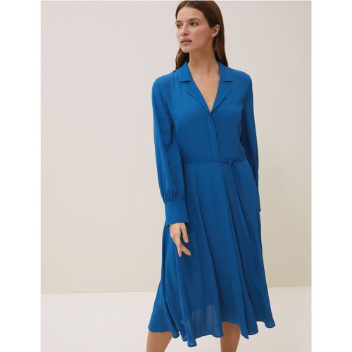 V-Neck Belted Midi Shirt Dress blue - Marks & Spencer - Modalova